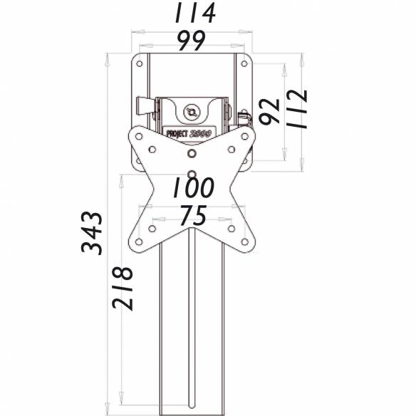 Soporte de TV de techo pivotante ajustable Project 2000 RG-864322