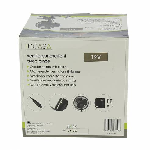 Ventilador oscilante de 12 V Incasa RG-911742