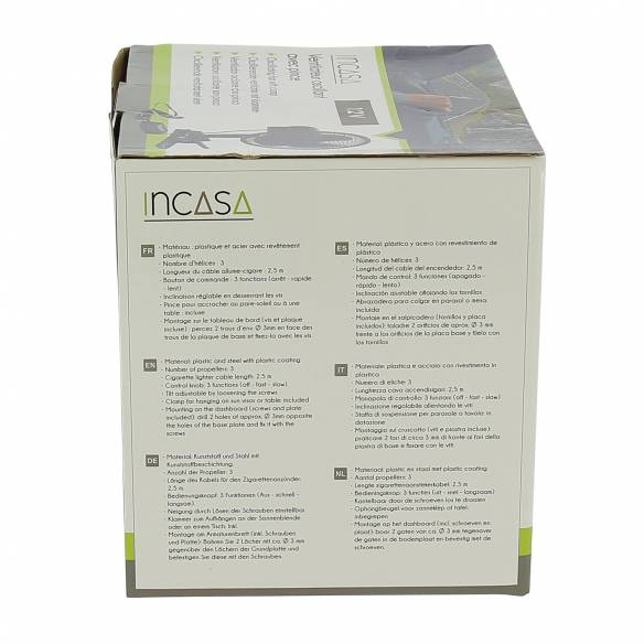 Ventilador oscilante de 12 V Incasa RG-911742