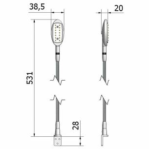 Foco LED flexible para autocaravanas  RG-650281 2