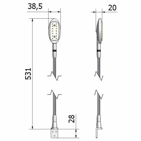Foco LED flexible para autocaravanas  RG-650281
