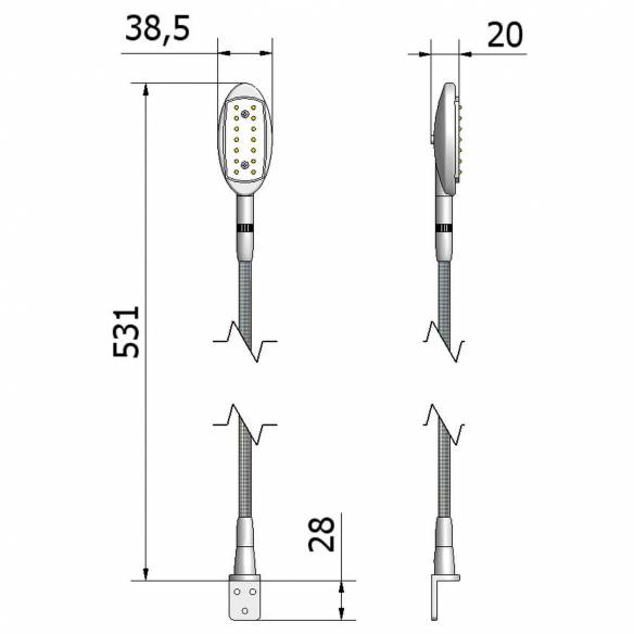 Foco LED flexible para autocaravanas  RG-650281