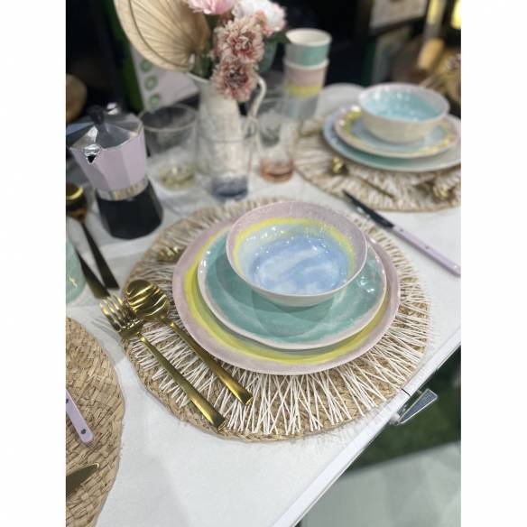 Vajilla de melamina Barfleur Pastel - 12 piezas Bo-camp RG-916532