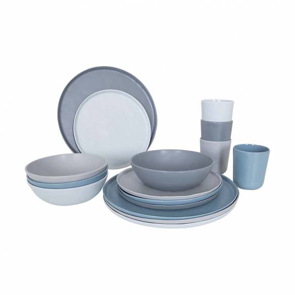 Pack de vajilla de melamina Molvadite - 16 Bo-camp RG-916562