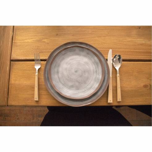 Vajilla de melamina Halo Gris y Terra - 12 Bo-camp RG-916552