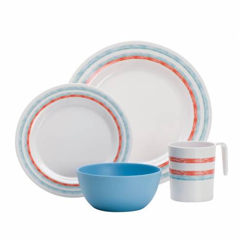 Juego de vajilla de melamina Just Stripes  Flamefield RG-912502
