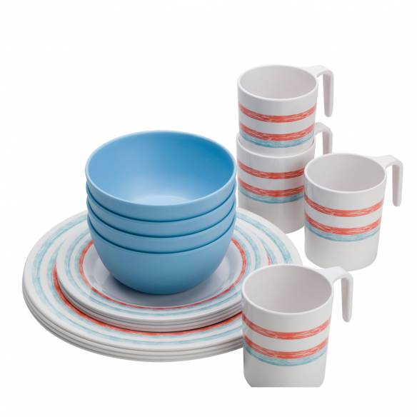 Juego de vajilla de melamina Just Stripes  Flamefield RG-912502