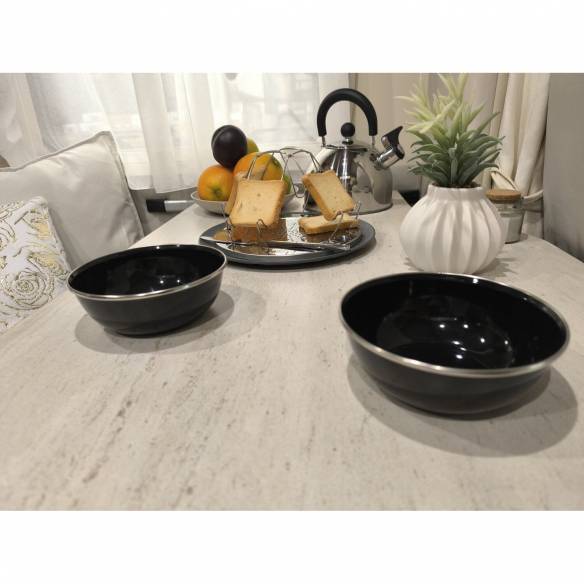 Pack de 2 cuencos de acero esmaltado Incasa RG-917536