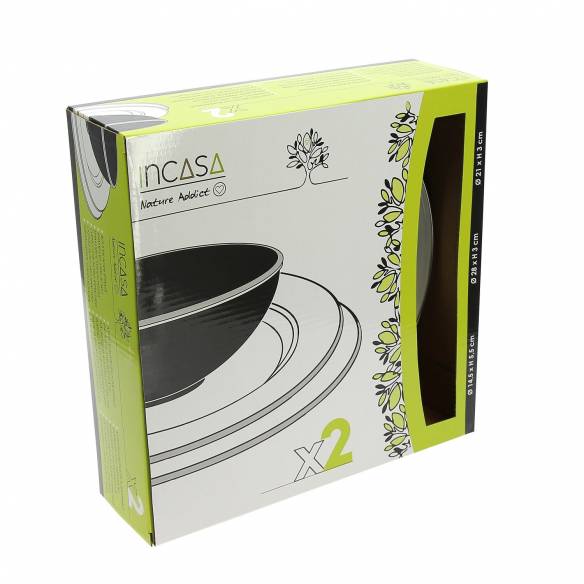 Juego de vajilla de 6 piezas de acero esmaltado Incasa RG-917546