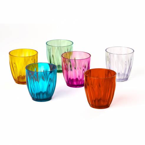 Juego de seis vasos Aqua multicolores Guzzini RG-917587