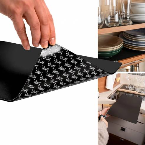 Alfombrilla nano gel metal negro Silwy RG-912878