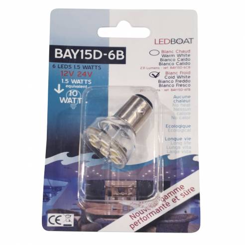 Bombilla de 6 LED blancos fríos  RG-253114