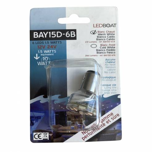 Bombilla de 6 LED blancos cálidos  RG-253134