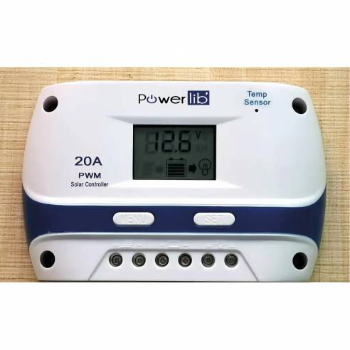 Regulador solar PWM 20A LCD Powerlib' RG-958119C