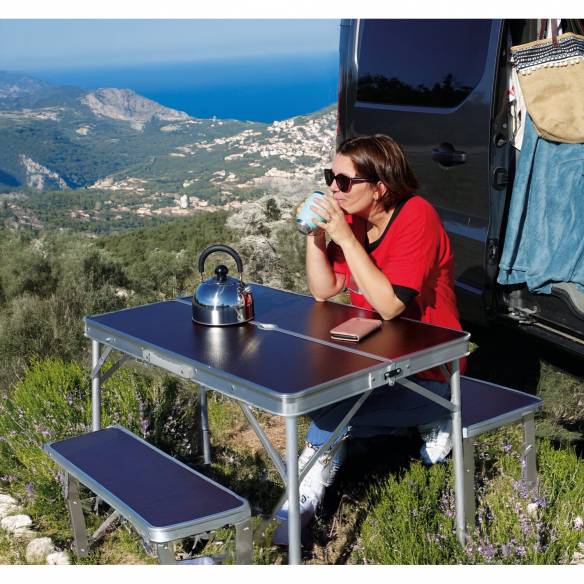 Mesa de picnic con bancos Midland RG-071819