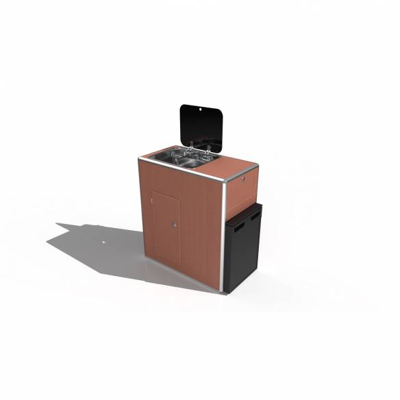 Beach nevera de madera en bruto Conversion Van RG-008713C