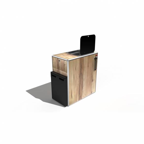 Beach nevera de madera laminada por Conversion Van RG-008713D