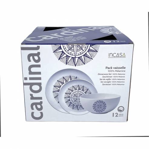 Juego de vajilla de melamina de 12 piezas Incasa RG-917553
