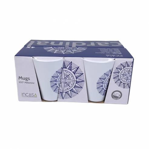 Pack de 4 tazas de melamina Cardinal Incasa RG-917514
