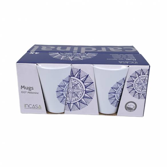 Pack de 4 tazas de melamina Cardinal Incasa RG-917514