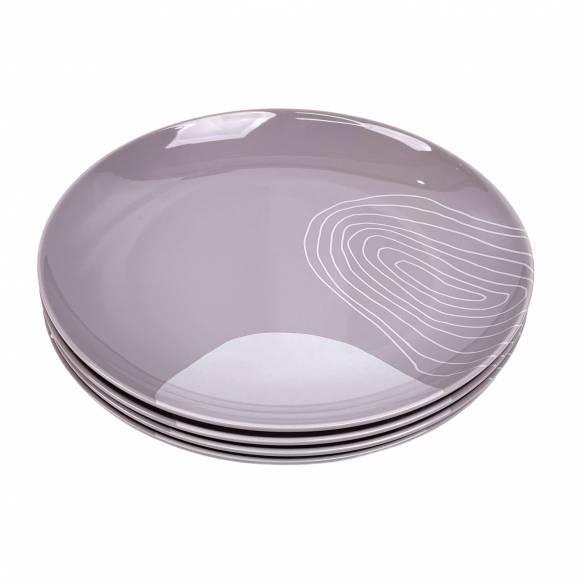 Pack de 4 platos de melamina Harmony Incasa RG-917534