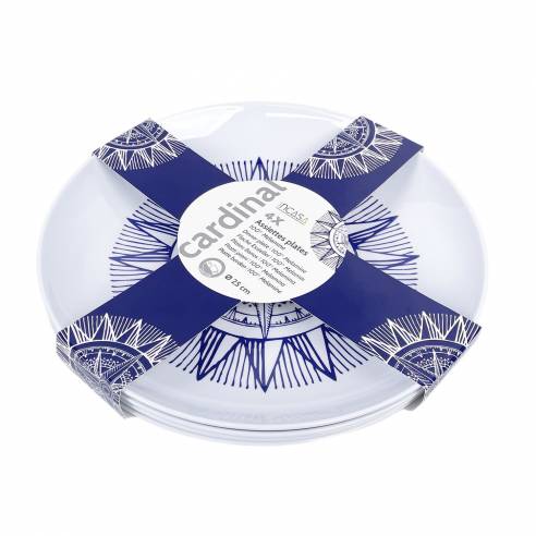 Pack de 4 platos de melamina Cardinal Incasa RG-917544