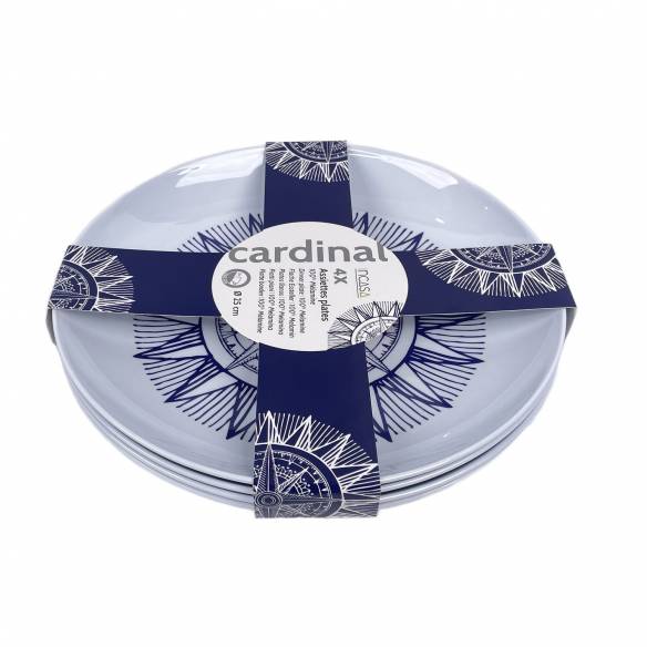 Pack de 4 platos de melamina Cardinal Incasa RG-917544