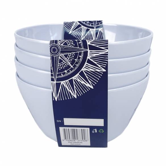 Pack de 4 cuencos de melamina Cardinal Incasa RG-917564
