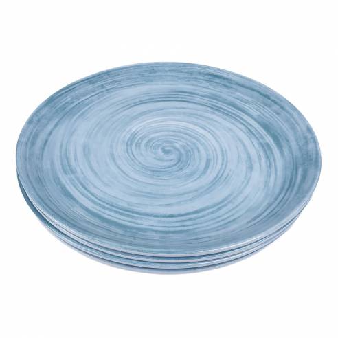 Pack de 4 platos de melamina Céleste Incasa RG-917504
