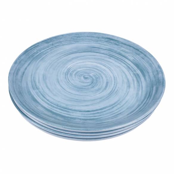 Pack de 4 platos de melamina Céleste Incasa RG-917504