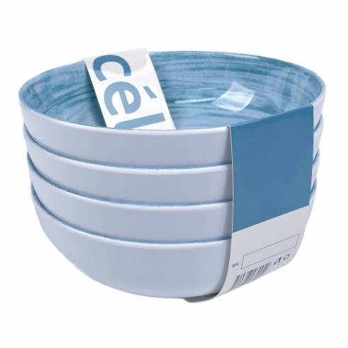 Pack de 4 cuencos de melamina Céleste Incasa RG-917525