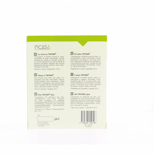 Juego de 2 copas de vino Incasa RG-918477