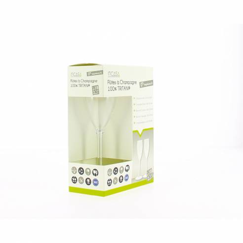 Juego de 2 copas de champán Incasa RG-918497