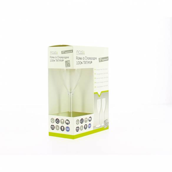 Juego de 2 copas de champán Incasa RG-918497