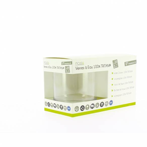 Juego de 2 vasos de agua Incasa RG-918428