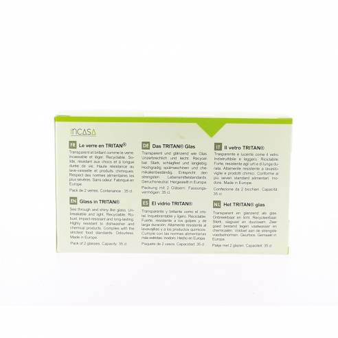 Juego de 2 vasos de agua Incasa RG-918428