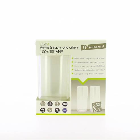 Juego de 2 vasos de agua grandes Incasa RG-918438