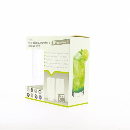 Juego de 2 vasos de agua grandes Incasa RG-918438