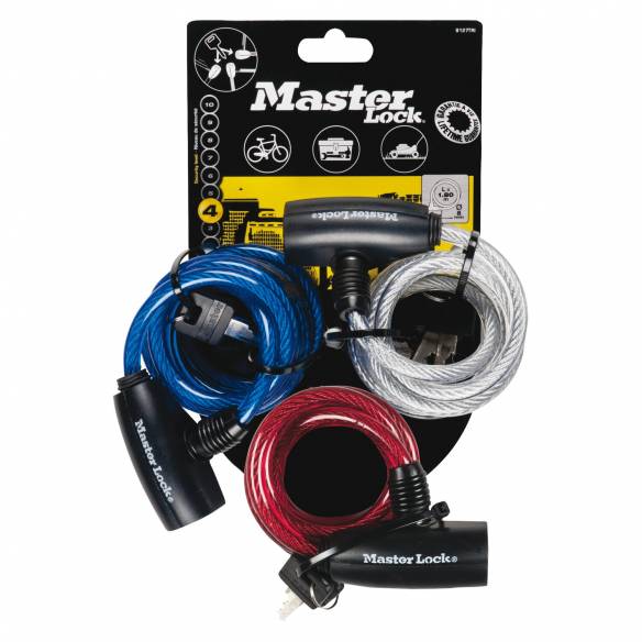 Juego de 3 cerraduras 1 8 metros Masterlock RG-172175