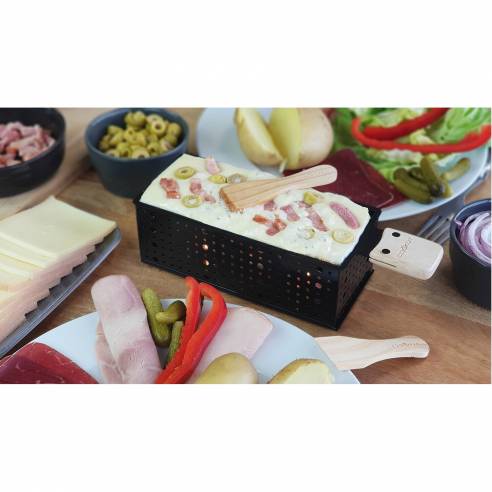 Máquina de raclette y fondue a la luz de las 2 Cookut RG-914537