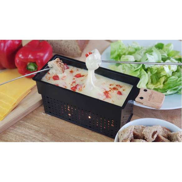 Máquina de raclette y fondue a la luz de las 2 Cookut RG-914537