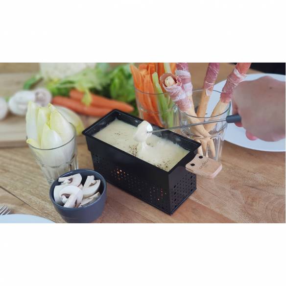 Máquina de raclette y fondue a la luz de las 2 Cookut RG-914537