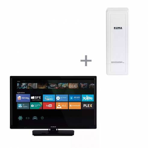Pack Smart TV Full HD - 24  + Antena Wifi de largo  RG-BQLDQQ74